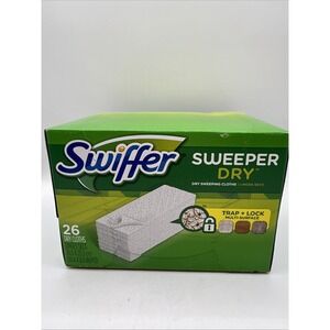 NEW Dry Swiffer Sweeper Sweeping Cloths Refills 26 Uscented Cloth Home Cleaning